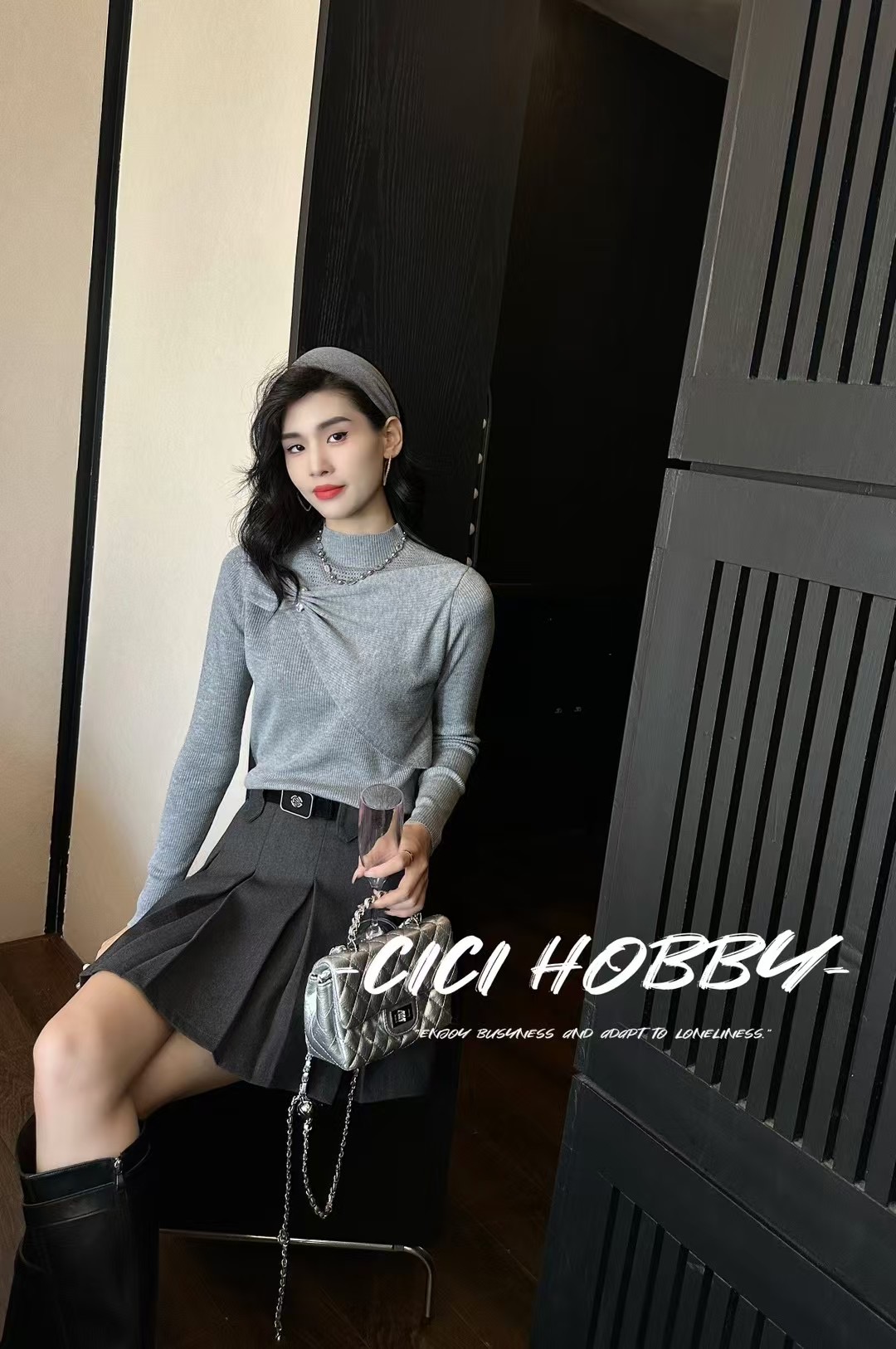 新款设计感羊毛针织衫毛衣春秋款修身减龄毛衫女上衣